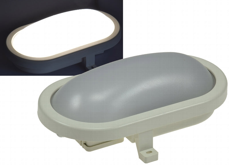 LED Oval-Armatur "FRL-O 12" IP44 Feuchtraum-Leuchte, 12W, 1000lm, 4200K