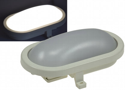 LED Oval-Armatur "FRL-O 12" IP44 Feuchtraum-Leuchte, 12W, 1000lm, 4200K
