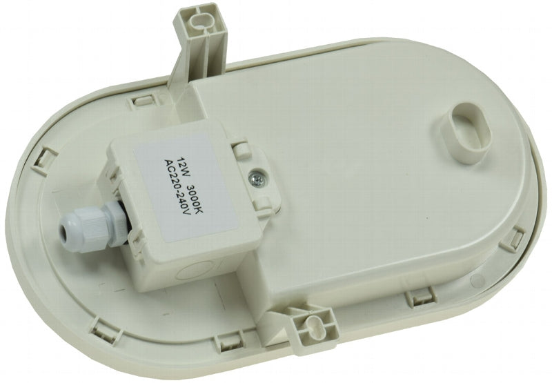 LED Oval-Armatur "FRL-O 12" IP44 Feuchtraum-Leuchte, 12W, 1000lm, 4200K