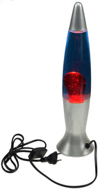 Lavalampe silber blau / rot 40 cm