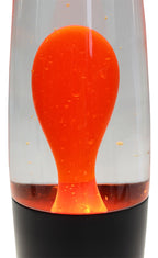 Lavalampe schwarz orange / klar 40 cm