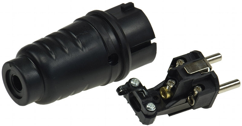 Schutzkontakt-Gummistecker für Außen 250V/16A, IP44