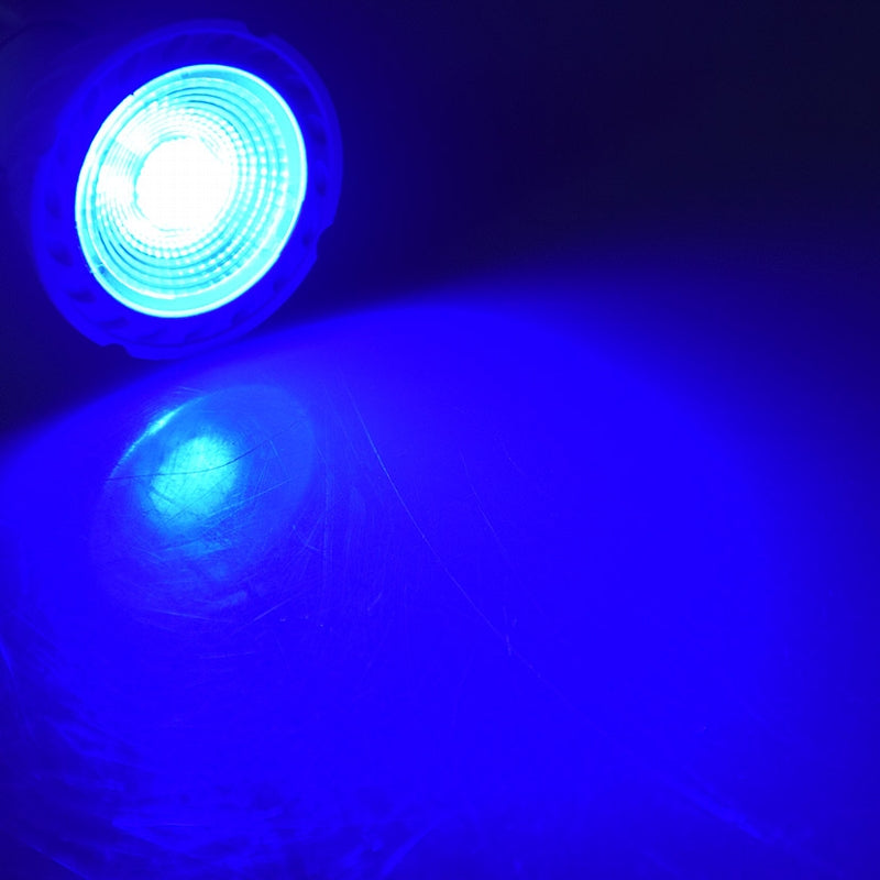 LED Strahler GU10 "LDS-50" blau 38°, 230V/5W