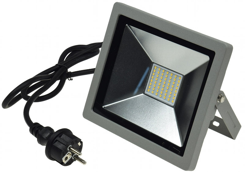 LED-Fluter SlimLine "CTF-SLT 30" silber 30W, 2100lm, 4000K, neutralweiß, IP44