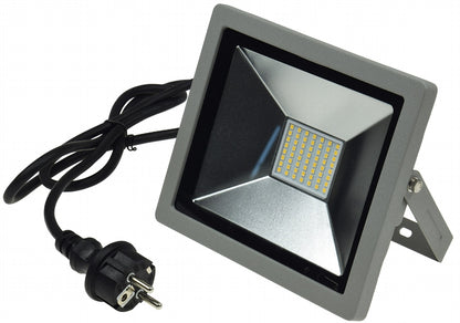 LED-Fluter SlimLine "CTF-SLT 30" silber 30W, 2100lm, 4000K, neutralweiß, IP44