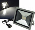 LED-Fluter SlimLine "CTF-SLT 50" silber 50W, 3200lm, 4000K, neutralweiß, IP44