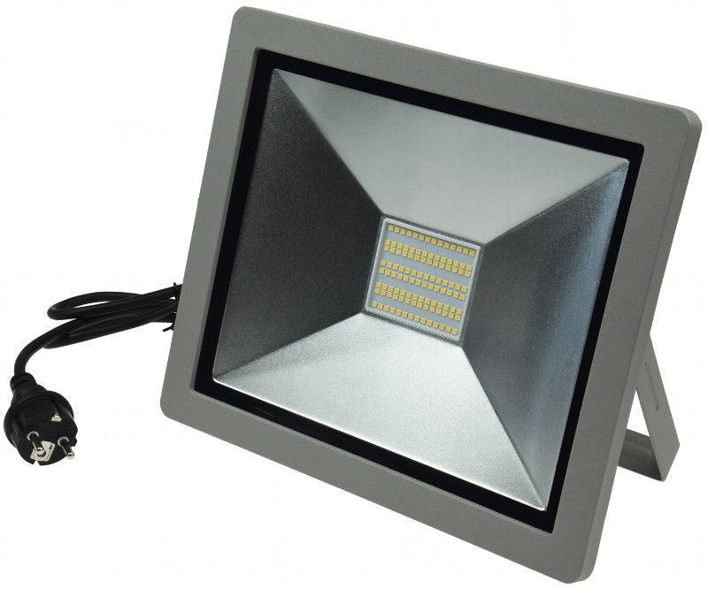 LED-Fluter SlimLine "CTF-SLT 99" silber 100W, 6500lm, 4000K, neutralweiß, IP44