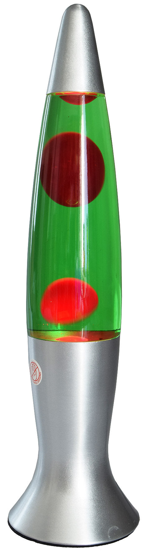 Lavalampe silber grün / rot 40 cm