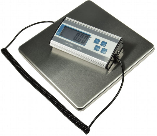 Paketwaage / Versandwaage "CT PW-120" 0-120kg, 27x27cm Edelstahl-Platte