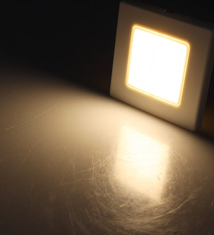 LED Wand-Einbauleuchte "EBL 86" 2,5W, 3000k, warmweiß, Rahmen silber