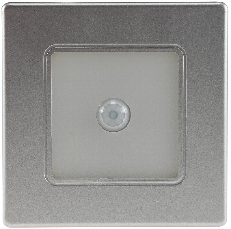 LED Wand-Einbauleuchte "EBL 86 PIR" 2,5W, 3000k, warmweiß, Rahmen silber