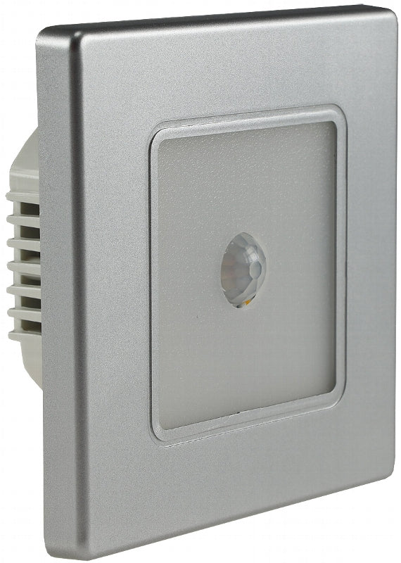 LED Wand-Einbauleuchte "EBL 86 PIR" 2,5W, 3000k, warmweiß, Rahmen silber