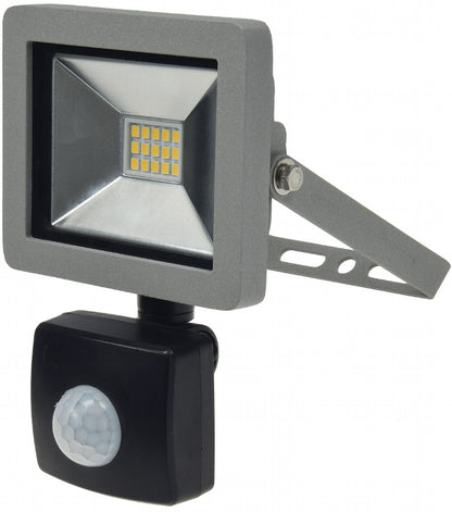 LED-Fluter SlimLine "CTF-SLT10 PIR" 10W, IP44, 750lm, 4200K, Bewegungsmelder