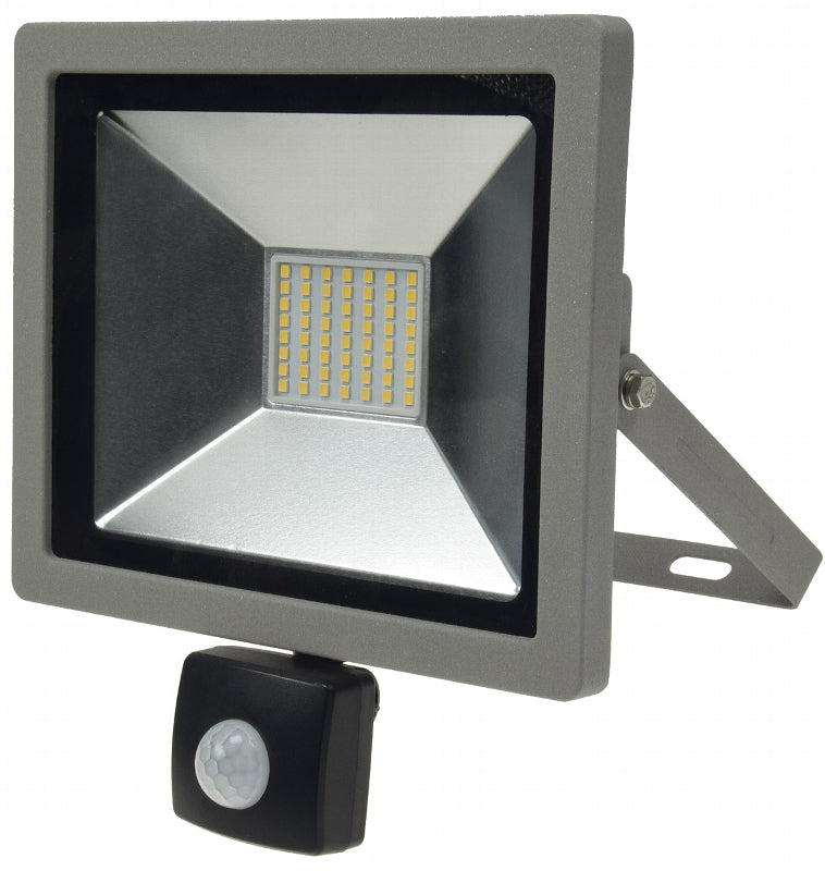 LED-Fluter SlimLine "CTF-SLT30 PIR" 30W, IP44, 2100lm, 4200K, Bewegungsmelde