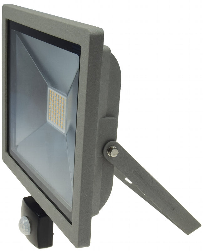 LED-Fluter SlimLine "CTF-SLT50 PIR" 50W, IP44, 3200lm, 4200K, Bewegungsmelde