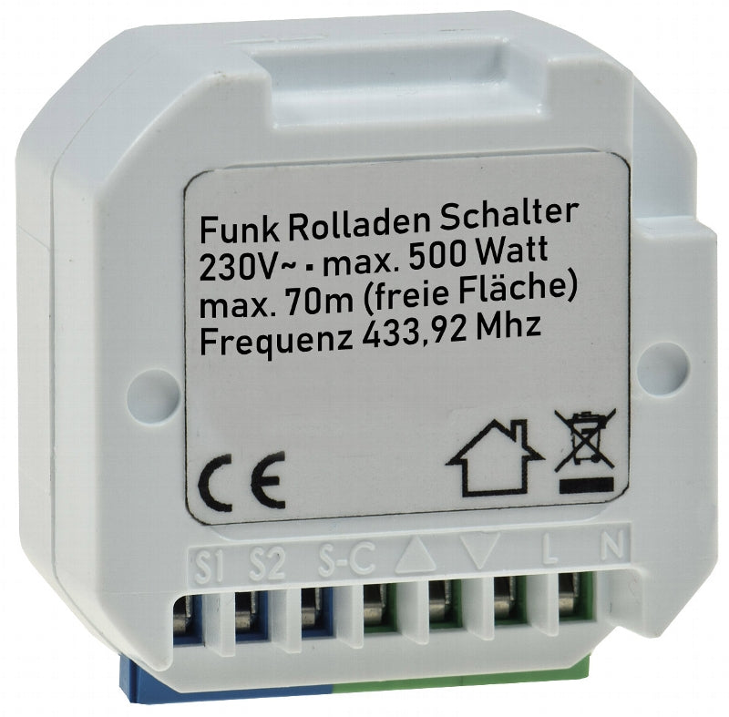 Funk-Empfänger RS für "Pilota Casa" max. 500W, für Rolladen-Steuerung