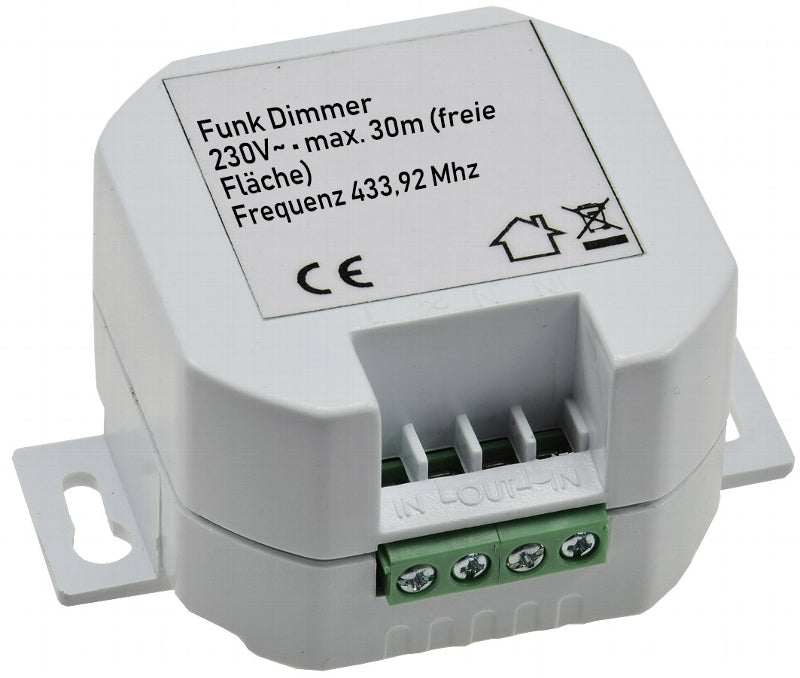 Funk-Empfänger DIM für "Pilota Casa" dimmt Halogen- (150W) + LED-Lampen (60W)