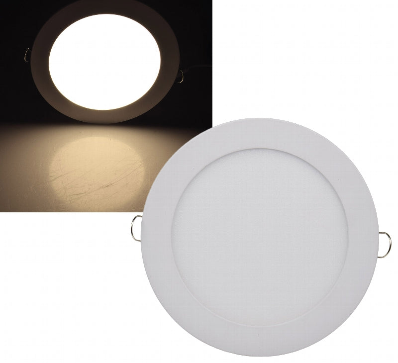 LED Licht-Panel "QCP-17R", Ø 17cm 230V, 12W, 850 Lumen, 2900K / warmweiß