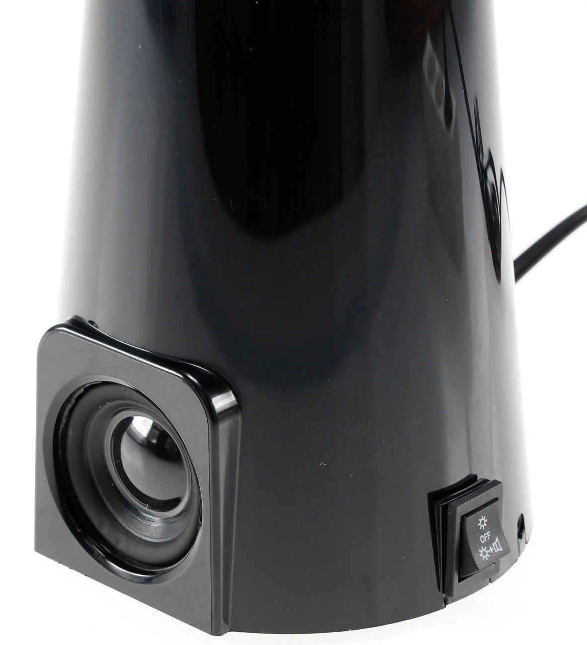 Lavalampe mit Bluetooth Lautsprecher Schwarz Transparent / Metallic Rot