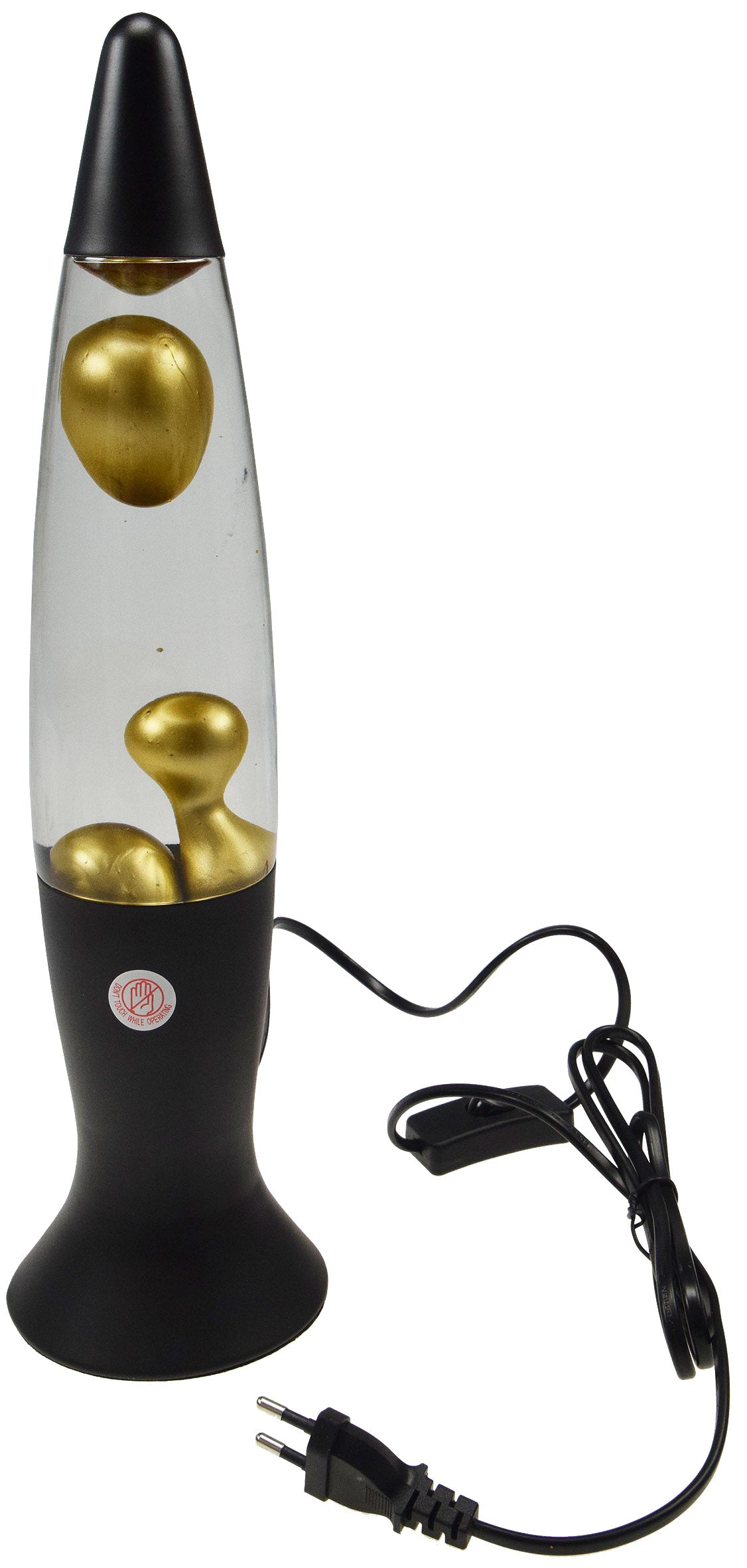 Lavalampe metallic gold / schwarz 40 cm