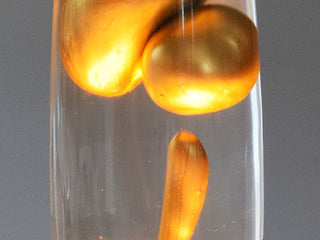 Lavalampe metallic gold / schwarz 40 cm