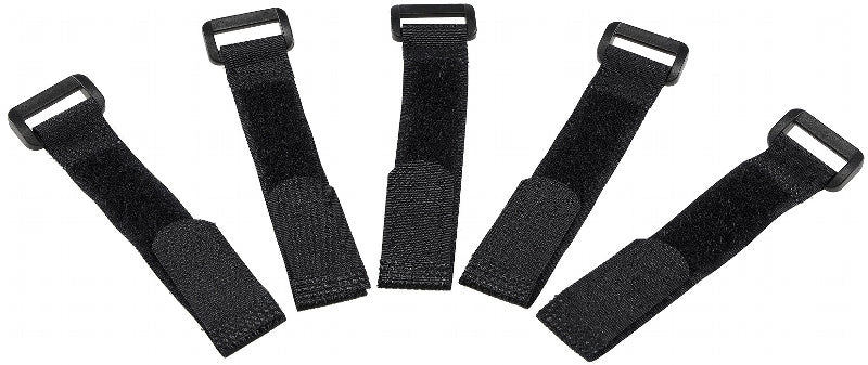 Klettband mit Öse, 5er Pack 15x2cm, schwarz
