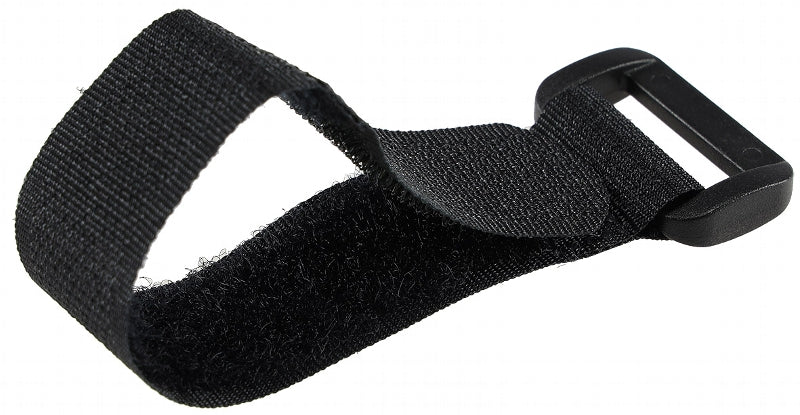 Klettband mit Öse, 5er Pack 15x2cm, schwarz
