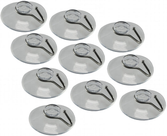 Saugnapf "Easy 42" mit Metallhaken 10er Pack, transparent, Ø 42mm