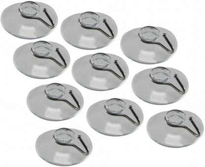 Saugnapf "Easy 42" mit Metallhaken 10er Pack, transparent, Ø 42mm