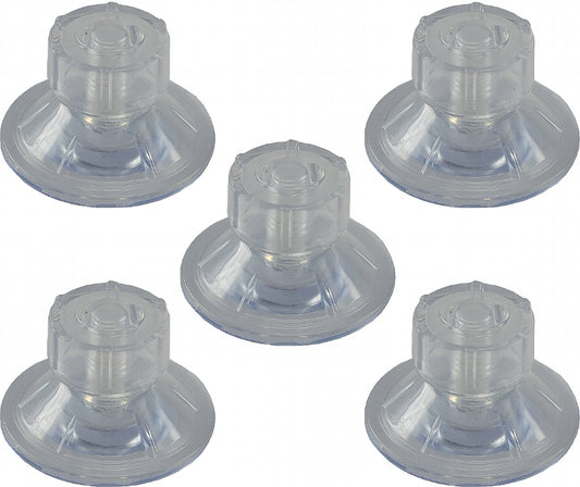 Saugnapf "Fix 47" mit Schraube, rostfrei 5er Pack, Kunststoff,transparent, Ø47mm