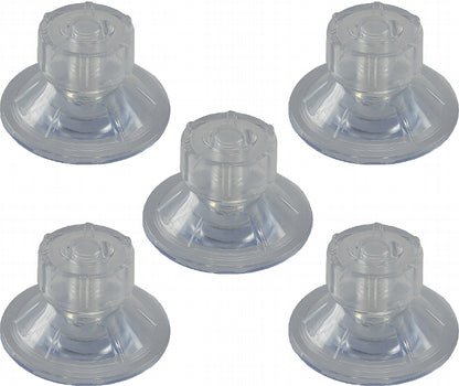 Saugnapf "Fix 47" mit Schraube, rostfrei 5er Pack, Kunststoff,transparent, Ø47mm
