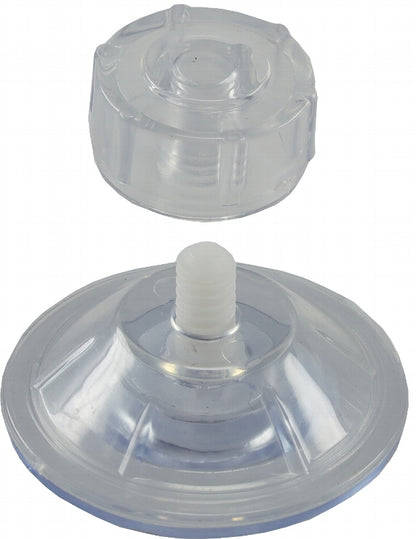 Saugnapf "Fix 47" mit Schraube, rostfrei 5er Pack, Kunststoff,transparent, Ø47mm