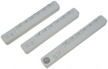 LED Unterbauleuchten "Master-Slave RF" 1x Master mit PIR, 2x Slave, je 70lm