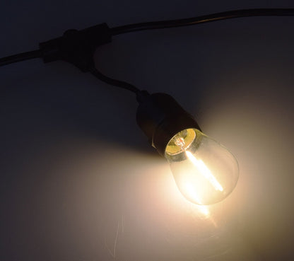 Biergarten-Lichterkette "CT-BGL 15" 1,5 + 12,5m, 15x Filamentlampe 0,8W
