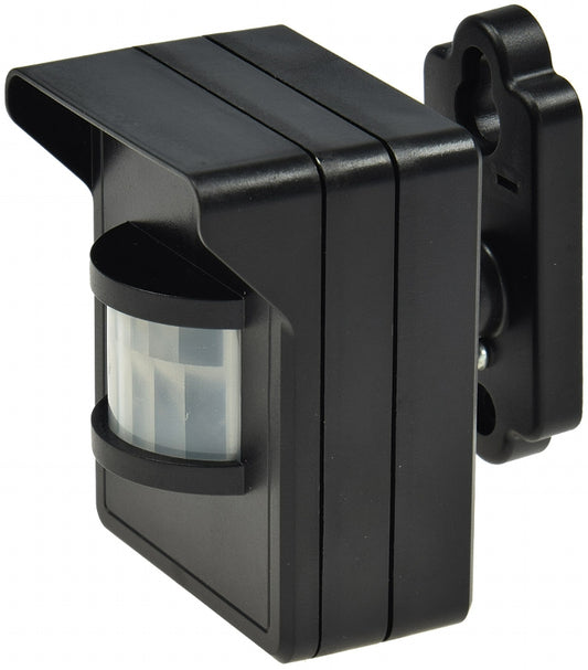 Funk-Bewegungsmelder für "Pilota Casa" IP44, 90°/8m PIR, schwarz, Aufputz