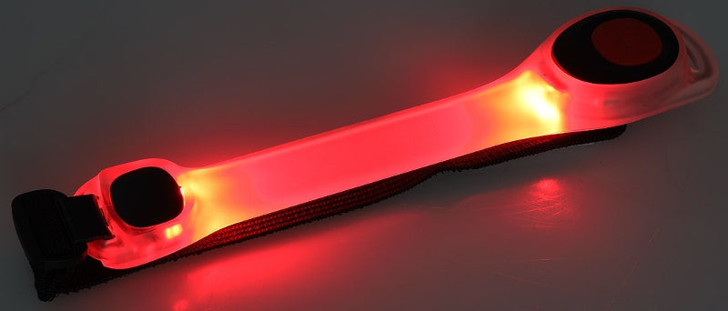 LED Sicherheitslicht mit Klett-Verschluß ideal für Jogger, Kinder, Arbeit, Rot
