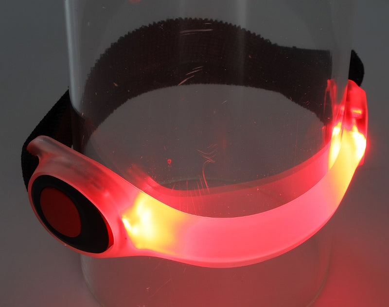 LED Sicherheitslicht mit Klett-Verschluß ideal für Jogger, Kinder, Arbeit, Rot