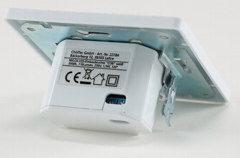 MILOS LED-Einbauleuchte "COB" weiß matt 80x80mm, 3000k, warmweiß, 110Lumen