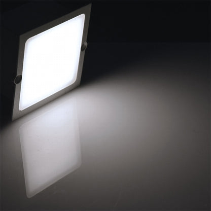 LED-Einbauleuchte "Cuadrado ECO" Edelstahl-Front, neutralweiß