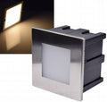 LED-Einbauleuchte "Cuadrado ECO" Edelstahl-Front, warmweiß