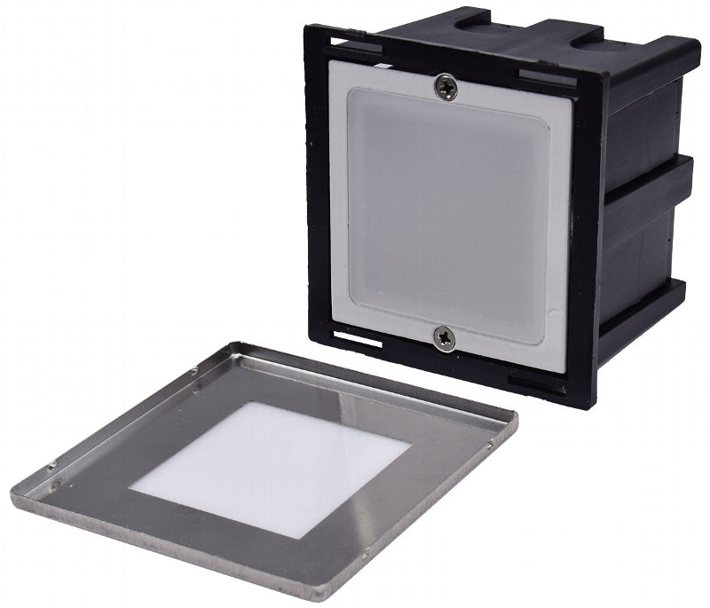 LED-Einbauleuchte "Cuadrado ECO" Edelstahl-Front, warmweiß