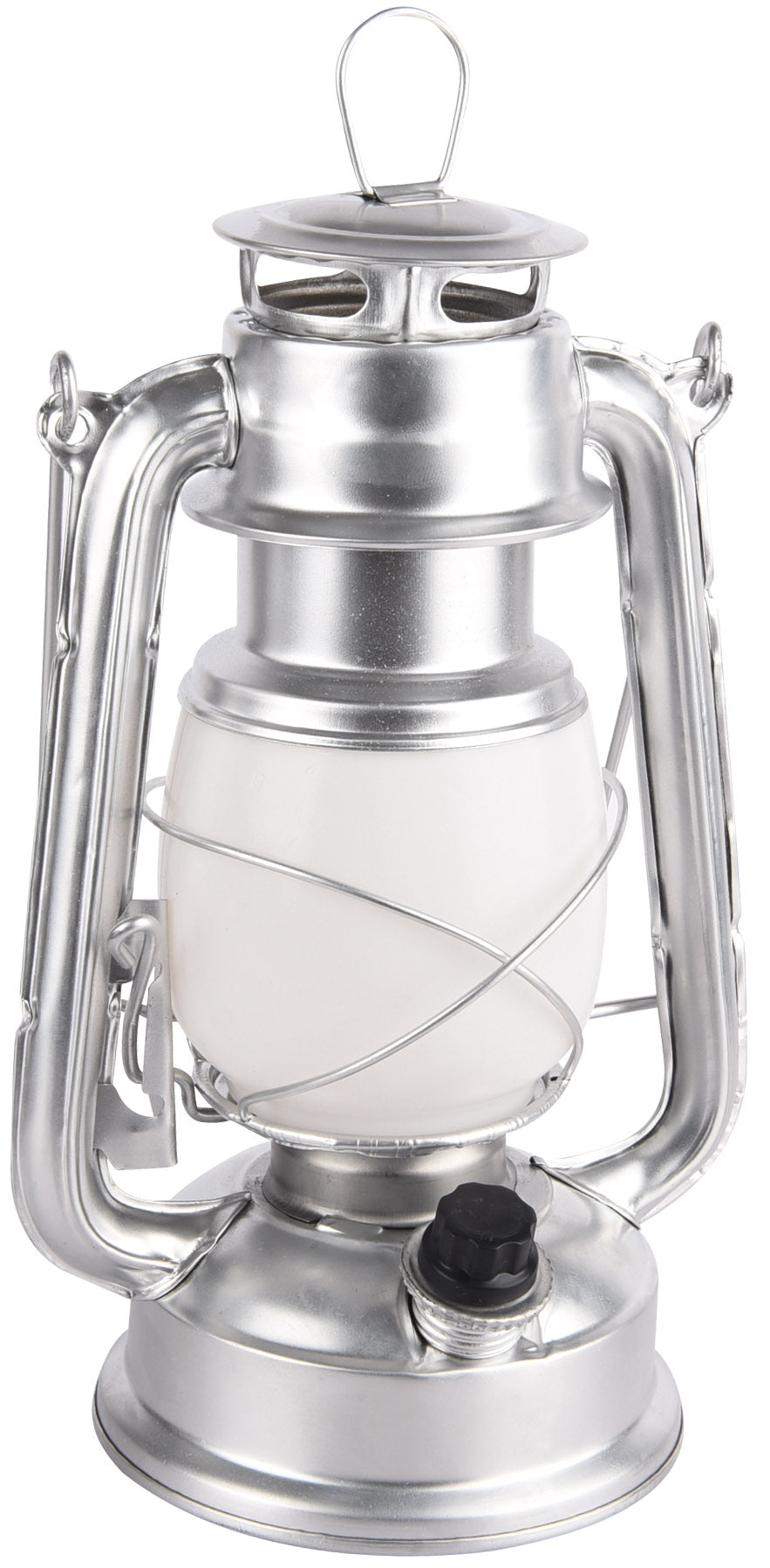 LED Camping Laterne "CT-CL Silver" ØxH 12x23,5cm, 4x AA, warmweiß, dimmbar