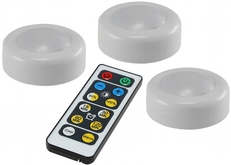 LED-Unterbauleuchte "CT Corro White" 3+1 3 Leuchten + IR-FB, Batterie Betrieb
