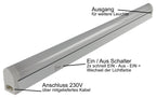 LED Unterbauleuchte "CT-LSW 36" 36cm 340lm, 4 Watt, 2700K + 4000K schaltbar