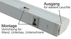 LED Unterbauleuchte "CT-LSW 36" 36cm 340lm, 4 Watt, 2700K + 4000K schaltbar