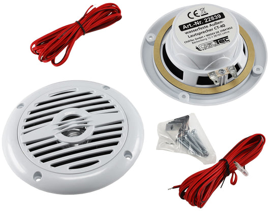 wasserfeste Außen-Lautsprecher "CT-40" 8 Ohm, 4", 60W, 120Hz-20KHz, PAAR