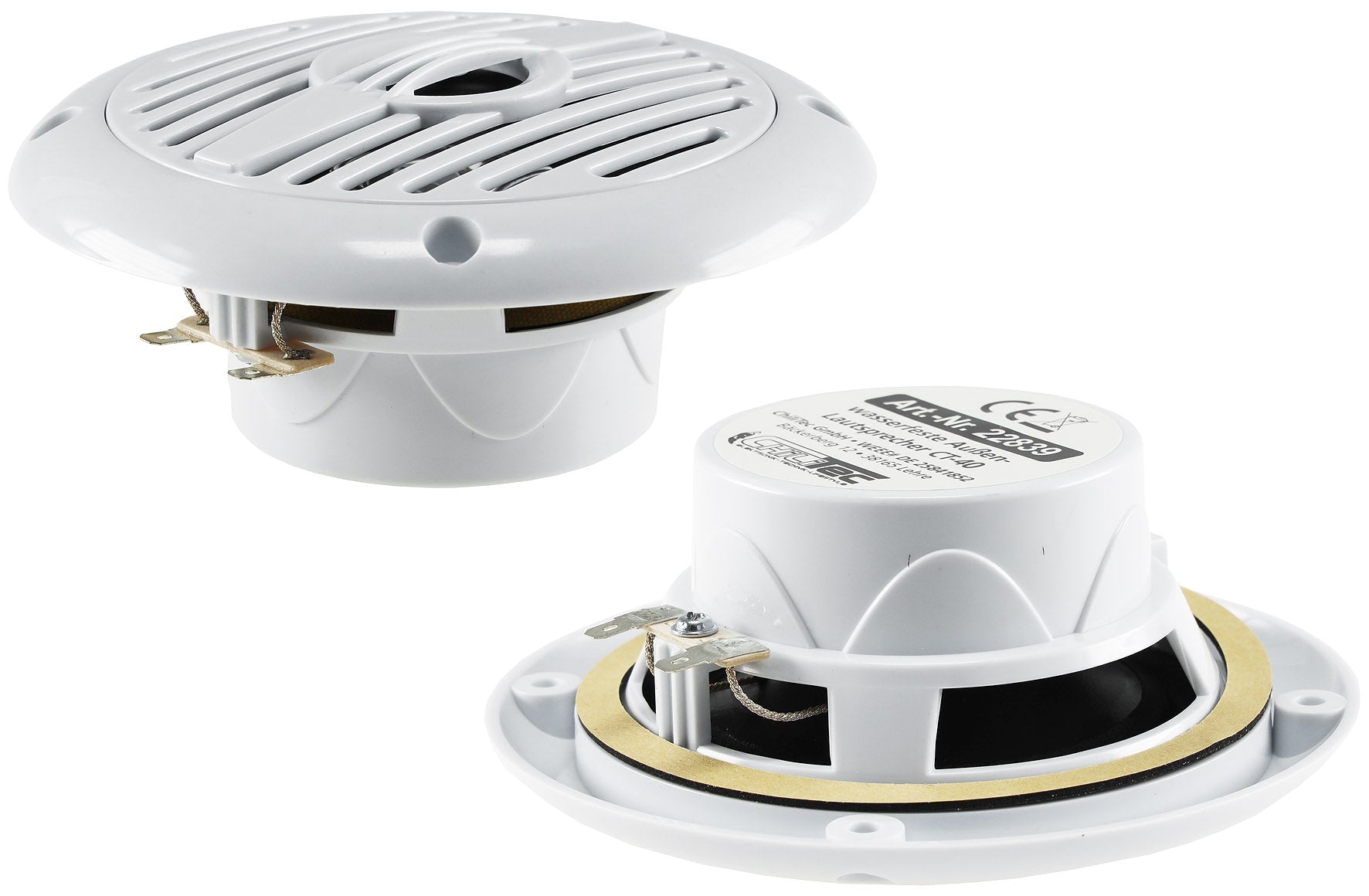 wasserfeste Außen-Lautsprecher "CT-40" 8 Ohm, 4", 60W, 120Hz-20KHz, PAAR