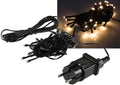 LED Aussen-Lichterkette "CT-ALK040" 4m warmweiß, Kabel schwarz, IP44, 40 LEDs