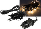 LED Aussen-Lichterkette "CT-ALK040" 4m warmweiß, Kabel schwarz, IP44, 40 LEDs