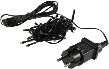 LED Aussen-Lichterkette "CT-ALK040" 4m warmweiß, Kabel schwarz, IP44, 40 LEDs